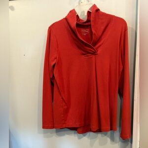 L.L. Bean Vibrant Red Casual long sleeve shirt